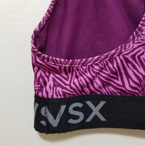 Victoria's Secret bra Small VSX The Player racerback workout gym sports zebra - Picture 5 of 8